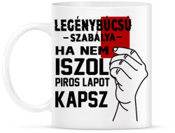 printfashion Legénybúcsú szabálya - Bögre - Fehér (18264148)