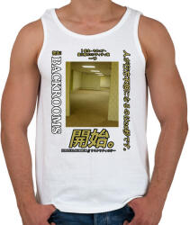 printfashion Backrooms szobák - Férfi atléta - Fehér (18447444)