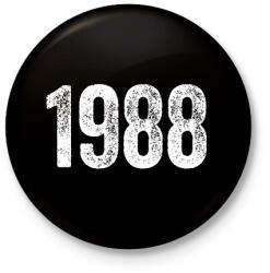 printfashion 1988 - Kitűző, hűtőmágnes - Fekete (18253638)