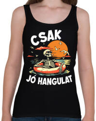 printfashion Csak jó hangulat - Női atléta - Fekete (18459862)