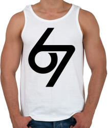 printfashion 67 - six seven meme - Férfi atléta - Fehér (18061552)