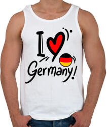 printfashion I love Germany - Férfi atléta - Fehér (18425002)