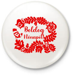 printfashion Boldog nőnapot - Kitűző, hűtőmágnes - Fehér (18169001)