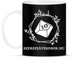 printfashion Szerepjátékosok. hu (fehér felirat) - Bögre - Fekete (17902411)