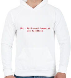 printfashion 404 Karácsonyi hangulat nem található - Férfi kapucnis pulóver - Fehér (18055335)