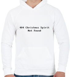printfashion 404 Christmas Spirit Not Found - Férfi kapucnis pulóver - Fehér (18054393)