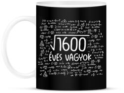 printfashion 40 éves matematikus - Bögre - Fekete (18207693)