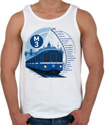 printfashion M3 metró - Férfi atléta - Fehér (18392018)