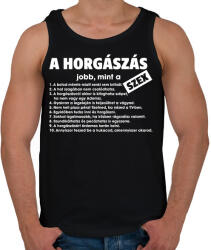 printfashion a horgászás jobb mint a szex fehér - Férfi atléta - Fekete (18319197)