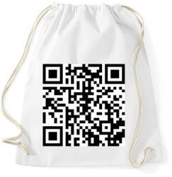 printfashion Rickroll QR kód mém - Sportzsák, Tornazsák - Fehér (18156321)