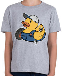 printfashion Kacsa autószerelő - Gyerek póló - Sport szürke (17960175)