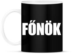 printfashion Főnök felirat - Bögre - Fekete (18419008)