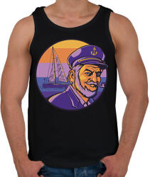 printfashion Hajós kapitány - Férfi atléta - Fekete (17887152)