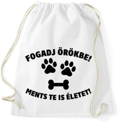printfashion Fogadj örökbe fekete - Sportzsák, Tornazsák - Fehér (18322650)
