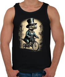 printfashion Cilinderszaurusz - Férfi atléta - Fekete (18008460)