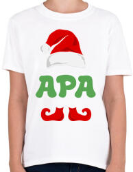 printfashion Apa mikulás sapkás - Gyerek póló - Fehér (17912449)