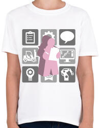 printfashion Kanban EV - Gyerek póló - Fehér (18206457)