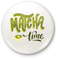 printfashion Matcha time - Kitűző, hűtőmágnes - Fehér (18309658)