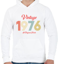 printfashion Szülinapi minta - Férfi kapucnis pulóver - Fehér (18050343)