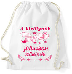 printfashion Szülinap királynők július pink - Sportzsák, Tornazsák - Fehér (18485249)