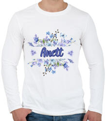 printfashion Anett - Férfi hosszú ujjú póló - Fehér (18395250)