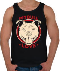 printfashion Pitbull gazdi - Férfi atléta - Fekete (17985959)