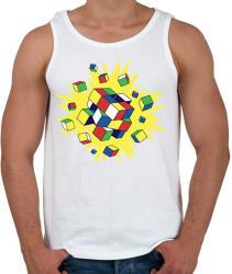 printfashion Rubik kocka - Férfi atléta - Fehér (18032308)