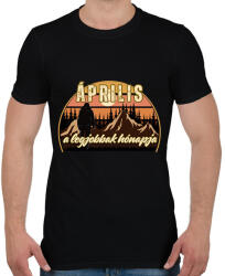 printfashion _a legjobbak hónapja április - Férfi póló - Fekete (18272906)