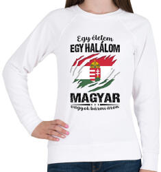 printfashion Magyar vagyok bármi áron - Női pulóver - Fehér (18219139)