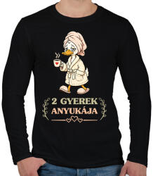 printfashion 2 GYEREK ANYUKÁJA - Férfi hosszú ujjú póló - Fekete (18325662)