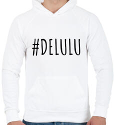 printfashion #delulu - Férfi kapucnis pulóver - Fehér (18275222)
