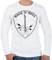 printfashion Gitár - Férfi hosszú ujjú póló - Fehér (18220202)