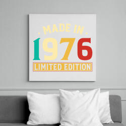 printfashion Vintage Made in 1976 Limited Edition 50 - Vászonkép - Fehér (18265553)