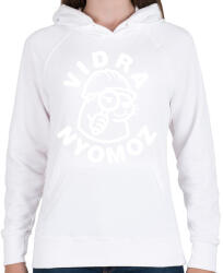 printfashion vidra nyomoz fekete fehér - Női kapucnis pulóver - Fehér (18356842)