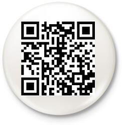 printfashion Rickroll QR kód mém - Kitűző, hűtőmágnes - Fehér (18156635)