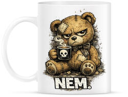 printfashion Grumpy maci kávéval - Bögre - Fehér (18100645)