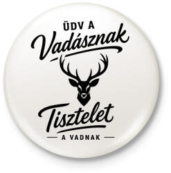 printfashion Üdv vadász - Kitűző, hűtőmágnes - Fehér (18438682)