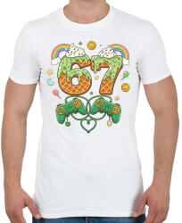 printfashion gamer 67 - Férfi póló - Fehér (18135383)