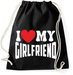 printfashion I love my girlfriend - Sportzsák, Tornazsák - Fekete (18104902)