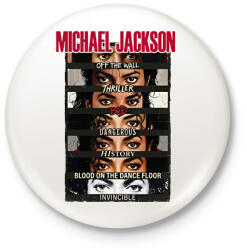 printfashion Michael Jackson evolution - Kitűző, hűtőmágnes - Fehér (18482232)