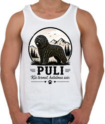 printfashion Puli - Kis termet, hatalmas szív ? ? ? ? - Férfi atléta - Fehér (18506542)