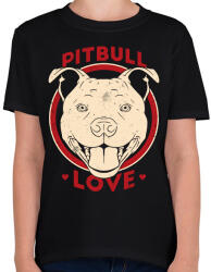 printfashion Pitbull gazdi - Gyerek póló - Fekete (17986057)