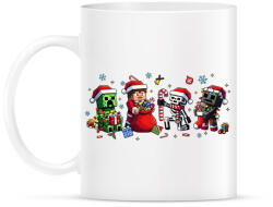 printfashion Karácsonyi Minecraft - Bögre - Fehér (17867680)