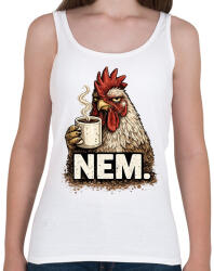 printfashion Grumpy kakas kávéval - Női atléta - Fehér (18099428)
