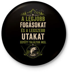 printfashion Legjobb horgászok - Kitűző, hűtőmágnes - Fekete (18434143)