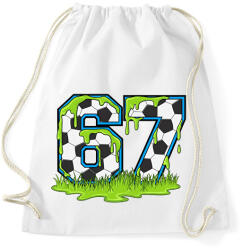 printfashion Funny Soccer Drip 67 Meme PNG - Sportzsák, Tornazsák - Fehér (18374280)