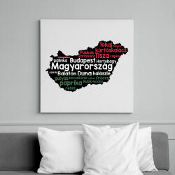 printfashion Magyarország minta - Vászonkép - Fehér (18157103)