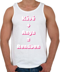 printfashion Kávé + Anya = Rendben - Férfi atléta - Fehér (17999008)