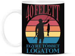 printfashion 40 FELETT EGYRE TÖBBET LÓGATOM - Bögre - Fekete (18316866)