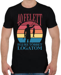 printfashion 40 FELETT EGYRE TÖBBET LÓGATOM - Férfi póló - Fekete (18316455)